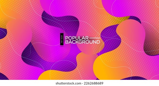 Fondo abstracto de líquido colorido con una combinación de colores de gradiente naranja y rosa. color suave y líneas superpuestas en el fondo. Vector Eps10