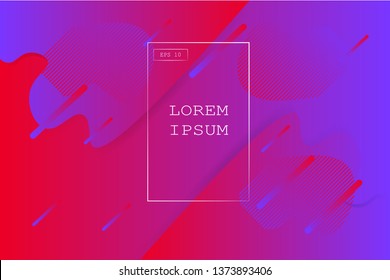Colorful liquid geometric background with Fluid shapes composition.Eps10 vector
