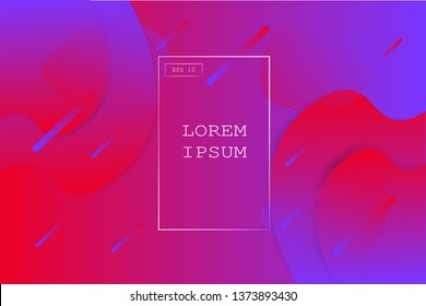 Colorful liquid geometric background with Fluid shapes composition.Eps10 vector