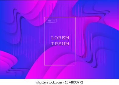 Colorful liquid geometric background with Fluid shapes composition.Eps10 vector
