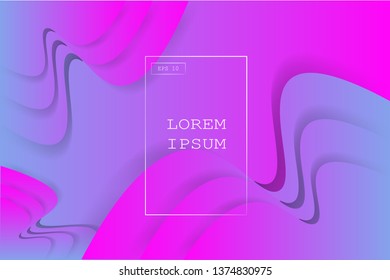 Colorful liquid geometric background with Fluid shapes composition.Eps10 vector