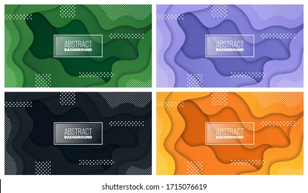 Colorful liquid and geometric background with fluid gradient shapes