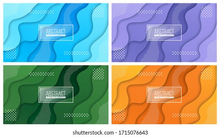 Fondo geométrico y líquido colorido con formas de gradiente fluido