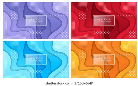 Colorful liquid and geometric background with fluid gradient shapes