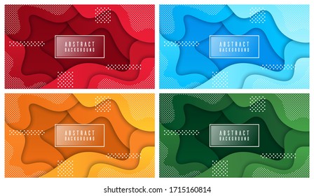Colorful liquid and geometric background with fluid gradient shapes