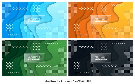Colorful liquid and geometric background with fluid gradient shapes