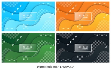 Colorful liquid and geometric background with fluid gradient shapes
