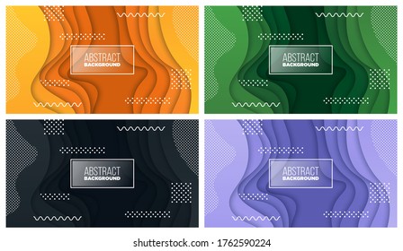 Colorful liquid and geometric background with fluid gradient shapes