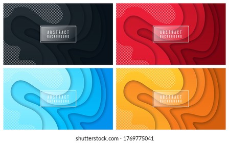 Colorful liquid and geometric background with fluid gradient shapes