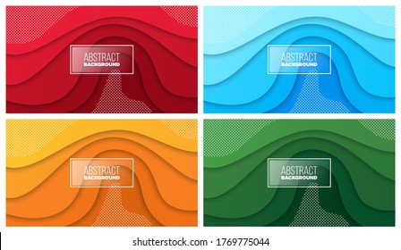 Colorful liquid and geometric background with fluid gradient shapes