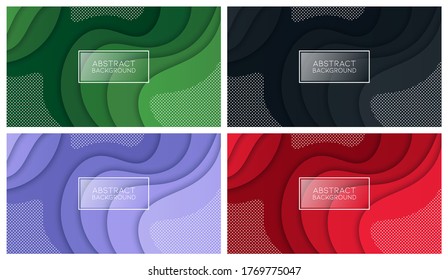 Colorful liquid and geometric background with fluid gradient shapes