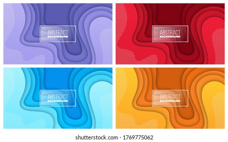 Colorful liquid and geometric background with fluid gradient shapes