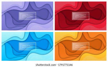 Colorful liquid and geometric background with fluid gradient shapes