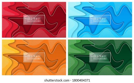 Colorful liquid and geometric background with fluid gradient shapes