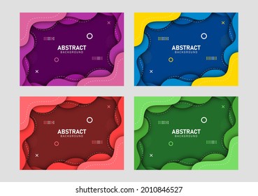 Colorful liquid and geometric background with fluid gradient shapes