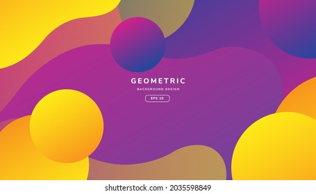 Colorido líquido y fondo geométrico con forma de gradiente de fluido. El fondo de las ondas abstractas. Plantilla para banner, afiche, presentación, folleto