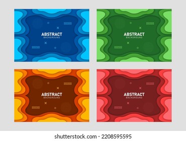 Colorful liquid and geometric background with fluid gradient shapes