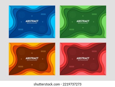 Colorful liquid and geometric background with fluid gradient shapes