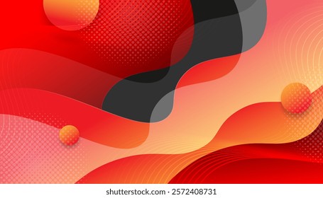Colorful liquid and geometric background with fluid gradient shapes. Modern abstract cover design