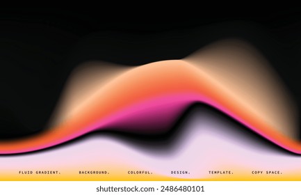 Colorful liquid gradient background. Blurred fluid backdrop. Modern vibrant graphic element. Suitable for advertisement, branding, social media, or presentation.