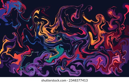 Colorful liquid gradient mesh background template copy space. Wavy backdrop design. Dynamic color gradation graphic element for poster, banner, landing page, leaflet, flyer, or presentation.