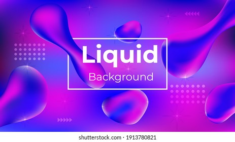 Colorful Liquid Gradient Shapes Vector Background