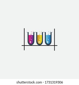 colorful liquid icon laboratory. vector design