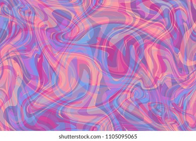Colorful liquid marble texture design. Colorful marbling surface. Wavy lines. Vibrant abstract paint design. Template for your design. Contemporary pattern. Vector illustration