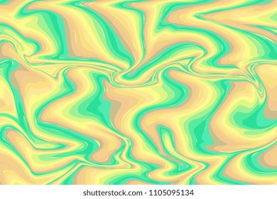 Colorful liquid marble texture design. Colorful marbling surface. Wavy lines. Vibrant abstract paint design. Template for your design. Contemporary pattern. Vector illustration