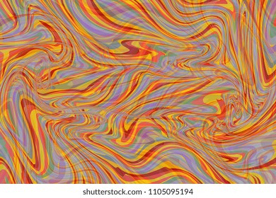 Colorful liquid marble texture design. Colorful marbling surface. Wavy lines. Vibrant abstract paint design. Template for your design. Contemporary pattern. Vector illustration