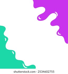 Colorful Liquid Melted on White Background. Melted Candy Illustration. Abstract Slime Background. Splashing Paint and Ink. Fluid Liquid Fun Background. Liquid Melting Candy. Colorful Melted Liquid. 