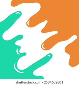 Colorful Liquid Melted on White Background. Melted Candy Illustration. Abstract Slime Background. Splashing Paint and Ink. Fluid Liquid Fun Background. Liquid Melting Candy. Colorful Melted Liquid. 