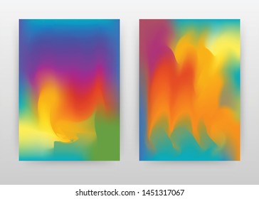 Colorful liquid orange, yellow, purple, green design for annual report, brochure, flyer, poster. Colorful background vector illustration for flyer, poster. Business abstract A4 brochure template.
