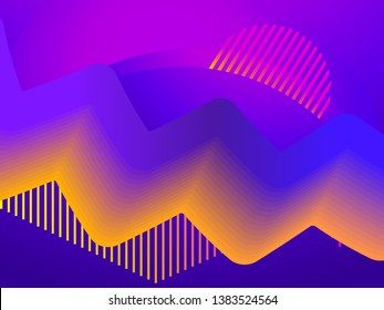 Colorful liquid shape. Fluid concept design. Abstract geometric gradient background. Vector illustration