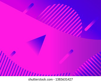 Colorful liquid shape. Fluid concept design. Abstract geometric gradient background. Vector illustration