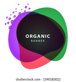 Colorful liquid shape graphic element. Design template for logo, flyer or presentation. Modern style vector illustration