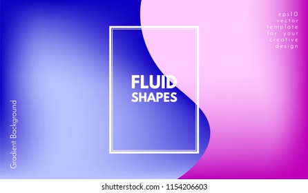 Colorful Liquid Shapes. Abstract Background with Gradient. 3d Composition with Bright Fluid. Eps10 Vector Illustration. Geometric Pattern with Liquid Element for Cover, Banner, Poster, Business Design