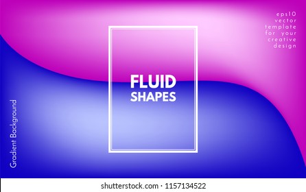 Colorful Liquid Shapes. Abstract Background with Gradient. 3d Composition with Bright Fluid. Eps10 Vector Illustration. Geometric Pattern with Liquid Element for Cover, Banner, Poster, Business Design