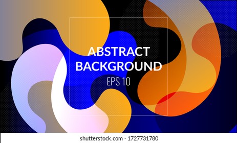 Colorful Liquid Shapes. Abstract Background with Gradient. 3d Composition with Bright Peanut. Eps10 Vector Illustration. Peanut Pattern with Gradient Element for Cover, Banner, Poster, Business Design