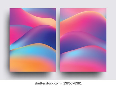Colorful liquid shapes background design for your poster or presentation or book cover or flyer. Vector illustration.