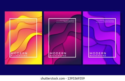 Colorful liquid shapes background. Dynamic shapes composition