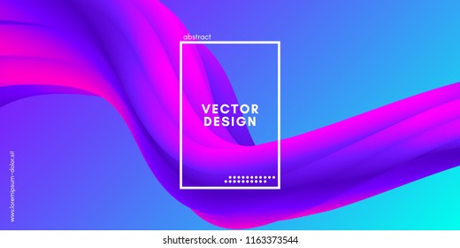 Colorful Liquid Shapes. Vector 3d Poster. Modern Color Wave Liquid. Abstract Background with Vibrant Gradient for Flyer, Banner, Cover, Business Presentation. Bright Wave Poster with Fluid Liquid.