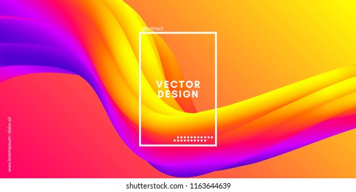 Colorful Liquid Shapes. Vector 3d Poster. Modern Color Wave Liquid. Abstract Background with Vibrant Gradient for Flyer, Banner, Cover, Business Presentation. Bright Wave Poster with Fluid Liquid.