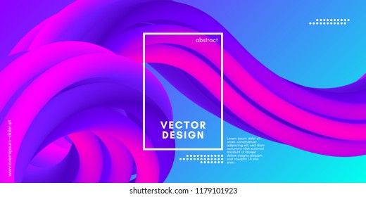 Colorful Liquid Shapes. Vector 3d Poster. Modern Color Wave Liquid. Abstract Background with Vibrant Gradient for Flyer, Banner, Cover, Business Presentation. Bright Wave Poster with Fluid Liquid.