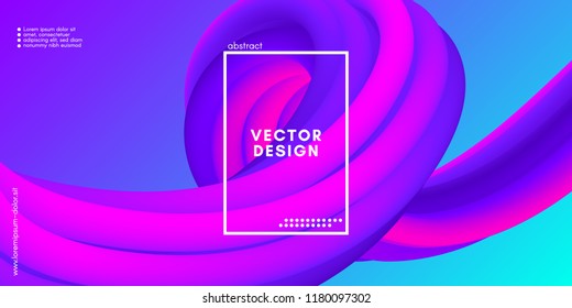 Colorful Liquid Shapes. Vector 3d Poster. Modern Color Wave Liquid. Abstract Background with Vibrant Gradient for Flyer, Banner, Cover, Business Presentation. Bright Wave Poster with Fluid Liquid.