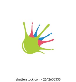 colorful liquid splash symbol logo vector