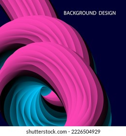 Colorful liquid wave. Abstract background with fluid 3d shape and gradient texture.