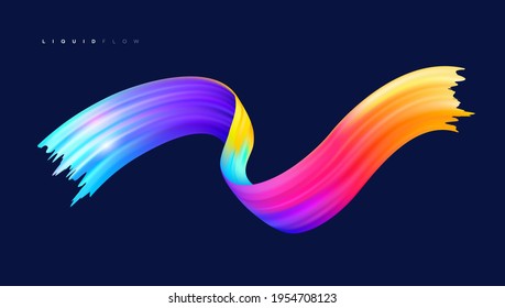 Colorful liquid wave background, Dynamic 3d color flow vector element for website, brochure, poster. Colorful wavy vector illustration, Modern background design.