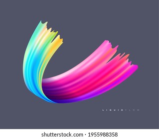 Arrière-plan multicolore à vague liquide, élément vectoriel dynamique à flux coloré 3d pour site web, brochure, affiche. Illustration vectorielle grunge, arrière-plan Moderne.