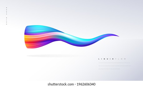 Fondo colorido de onda líquida, elemento dinámico de vector de flujo de color 3d para sitio web, folleto, afiche. 
Ilustración vectorial ondulada colorida, diseño de fondo moderno
